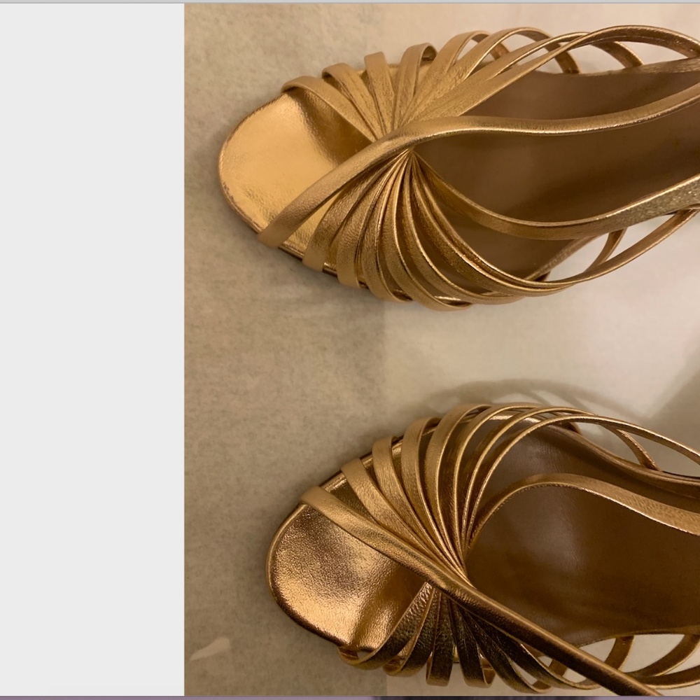 Tabitha Simmons Jazz Sandals; Rose Gold, Sz 37.5 - Picture 3 of 5